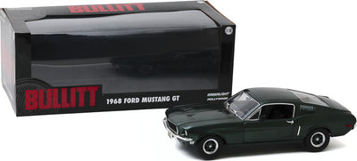 FORD MUSTANG GT FASTBACK 1968 BULLET GREEN 1/18 DIECAST, DIECAST COLLECTABLES