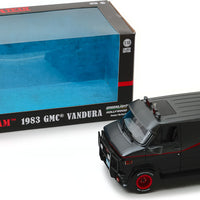 GMC VANDURA THE A-TEAM (1983-87 TV SERIES) BLACK 1983 1/18 DIECAST, DIECAST COLLECTABLES