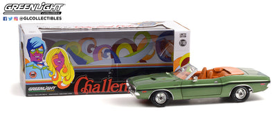 DODGE CHALLENGER R/T CONV F8 TAN INT DELUX WHEEL COVERS 1/18, DIECAST COLLECTABLES