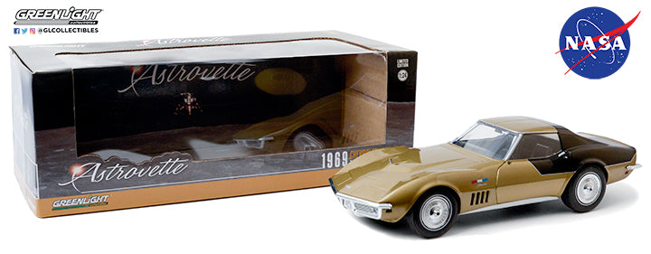 CHEV CORVETTE "ASTROVETTE" NASA APOLLO XII ASTRONAUTS GLD 1/24 DIECAST, DIECAST COLLECTABLES