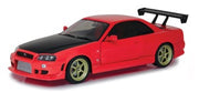 NISSAN SKYLINE GT-R R34 ARTISAN COLL RED W LED NEON UNDERGLO DIECAST