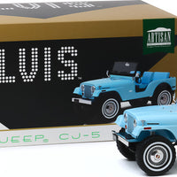 JEEP CJ5 ARTISAN COLLECTION ELVIS PRESLEY BLUE 1/18 DIECAST, DIECAST COLLECTABLES