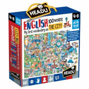 EASY ENGLISH 100 WORDS CITY EDUCATIONAL;PUZZLE;EDUCTIONAL PUZZLE, TEACHER HOMESCHOOL SUPPLIES;  TODDLER LEARNING TOYS;  BIRTHDAY