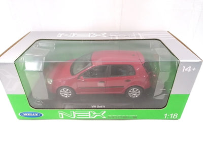 VOLKSWAGEN GOLF V RED 2005 DIECAST 1/18, DIECAST CAR, COLLECTABLE CAR.
