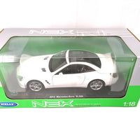 MERCEDES BENZ SL500 HARD TOP WHITE 2012 DIECAST 1/18, DIECAST CAR, COLLECTABLE CAR.