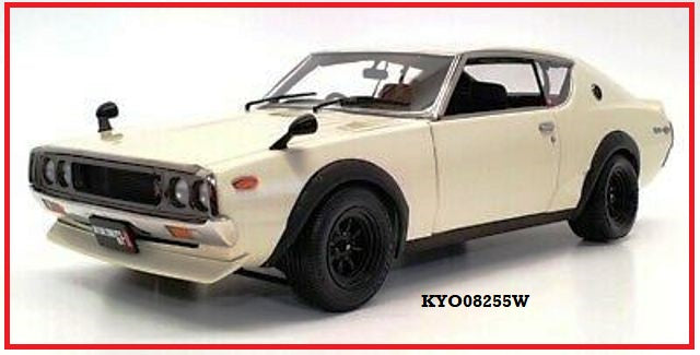 NISSAN SKYLINE 2000 GT-R KPGC110 WHITE  1/18 DIECAST, DIECAST COLLECTABLES