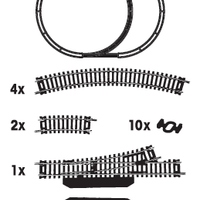 Set 1 -  9 Piece Track & Clips - morethandiecast.co.za