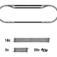Set 3 - 20 Piece Track & Clips - morethandiecast.co.za