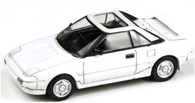 TOYOTA MR2 MKI AW11 CLOSED LIGHTS WHITE 1985 1/64, DIECAST CAR, COLLECTABLE CAR.