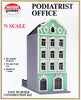 N SCALE PODIATRISTS OFFICE, PLASTIC SCALE MODEL,MODEL TRAIN ACCESSORIE