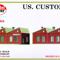 N SCALE US CUSTOMS WAREHOUSE, PLASTIC SCALE MODEL,MODEL TRAIN ACCESSORIE