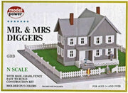 N SCALE MR & MRS DIGGERS HOUSE
