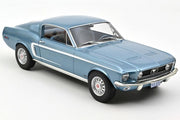 FORD MUSTANG FASTBACK GT LIGHT BLUE METALLIC 1968 1/12