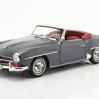 MERCEDES-BENZ 190 SL GREY 1957 1/18, DIECAST CAR, COLLECTABLE CAR.
