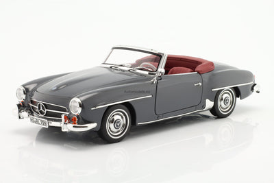 MERCEDES-BENZ 190 SL GREY 1957 1/18, DIECAST CAR, COLLECTABLE CAR.