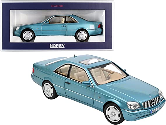 MERCEDES-BENZ CL600 COUPE BLUE METALLIC 1997 1/18