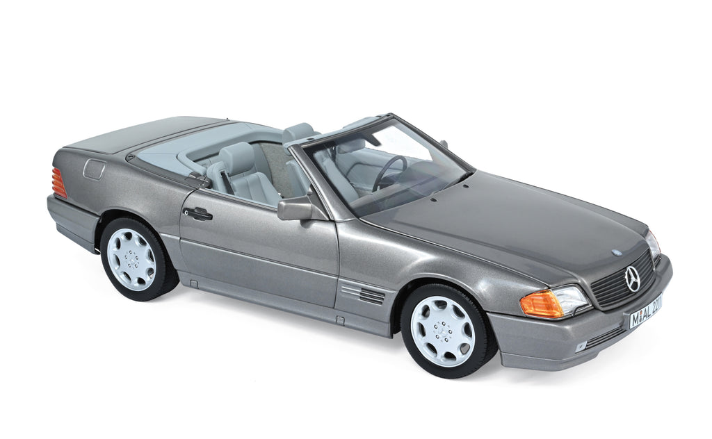 1: 18 MERCEDESBENZ 500 SL GREY 1989 DIECAST, DIECAST CAR, COLLECTABLE CAR.
