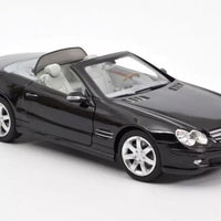 MERCEDES-BENZ SL 500 BLACK 2003 1/18, DIECAST CAR, COLLECTABLE CAR.
