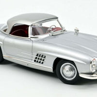 MERCEDES-BENZ 300 SL ROAADSTER SILVER 1957 1/18, DIECAST CAR, COLLECTABLE CAR.