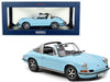 PORSCHE 911 S TARGA LIGHT BLUE 1973 1/18, DIECAST CAR, COLLECTABLE CAR.