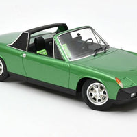 VW-PORSCHE 914 2.0 GREEN METALLIC 1975 1/18, DIECAST CAR, COLLECTABLE CAR.