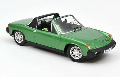 VW-PORSCHE 914 2.0 GREEN METALLIC 1975 1/18, DIECAST CAR, COLLECTABLE CAR.