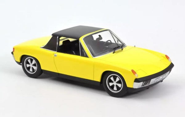 VW-PORSCHE 914-6  YELLOW 1973 1/18, DIECAST CAR, COLLECTABLE CAR.