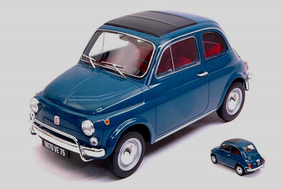 FIAT 500 L BLUE   1968 1/18, DIECAST CAR, COLLECTABLE CAR.