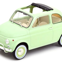 FIAT 500 L LIGHT GREEN/BIRTH PACK 1968 1/18, DIECAST CAR, COLLECTABLE CAR.