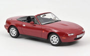 MAZDA MX-5 RED 1989 1/18, DIECAST CAR, COLLECTABLE CAR.
