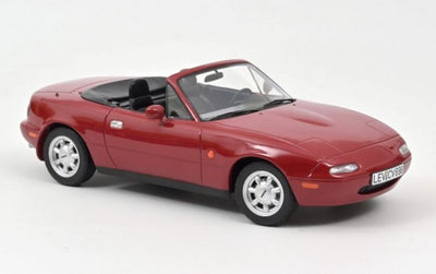 MAZDA MX-5 RED 1989 1/18, DIECAST CAR, COLLECTABLE CAR.