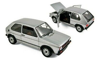 VW GOLF GTI REPROD '22 SILVER 1976 1/18, DIECAST CAR, COLLECTABLE CAR.