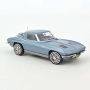CHEVROLET CORVETTE STINGRAY LIGHT BLUE METALLIC 1963 1/18, DIECAST CAR, COLLECTABLE CAR.
