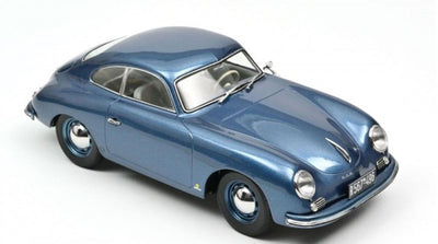 PORSCHE 356 COUPÉ BLUE 1952 1/18 DIECAST, DIECAST CAR, COLLECTABLE CAR.