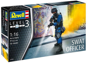 SWAT OFFICER 1/16 PLASTIC MODEL KIT, PLASTIC SCALE MODEL KIT