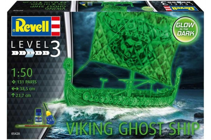 1/50 VIKING GHOST SHIP "GLOW IN THE DARK" PLASTIC MODEL KIT