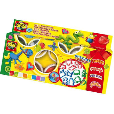 SUPER CLAY CLAYMANIA 8X90 GR + 12 CLAY CUTTERS  EDUCATIONAL,TEACHER HOME SCHOOL, LEARNING
