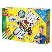 CUDDLEY TOY COLOURING SET BEAR