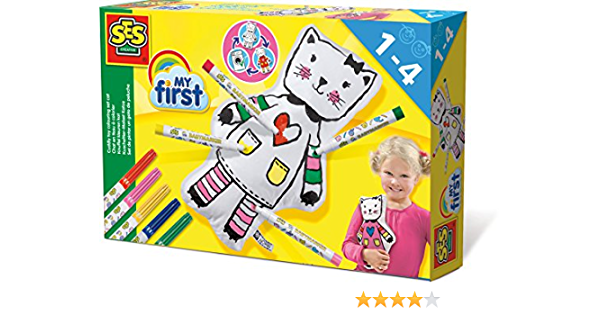 CUDDLEY TOY COLOURING SET CAT EDU