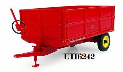 1/32 MASSEY FERGUSON MF21 "POPULAR" 3.5TON TIP TRAILER RED HIGH SIDE DIECAST