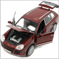 1/18 PORSCHE CAYENNE TURBO PLUM RED  2006 DIECAST, DIECAST CAR, COLLECTABLE CAR.