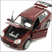 1/18 PORSCHE CAYENNE TURBO PLUM RED  2006 DIECAST, DIECAST CAR, COLLECTABLE CAR.
