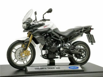 TRIUMPH TIGER 800 1/18 DIECAST, DIECAST MOTORBIKE, COLLECTABLE MOTORCYCLE.