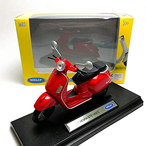 1:18 VESPA GTS 125CC 2017 RED - morethandiecast.co.za