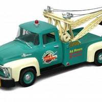 1/18 FORD F100 PICK UP TOW TRUCK GREEN 1956 DIECAST