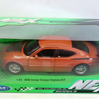 DODGE CHARGER DAYTONA R/T ORANGE GOLD  1/24 DIECAST, DIECAST CAR, COLLECTABLE CAR.