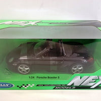 PORSCHE BOXSTER S CONVERTIBLE BLACK  1/24 DIECAST, DIECAST CAR, COLLECTABLE CAR.