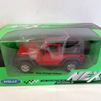 JEEP WRANGLER RUBICON SOFT TOP RED 2007 1/24 DIECAST