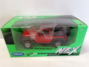 JEEP WRANGLER RUBICON SOFT TOP RED 2007 1/24 DIECAST