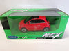 FIAT 500 RED  2007 1/24 DIECAST, DIECAST CAR, COLLECTABLE CAR.